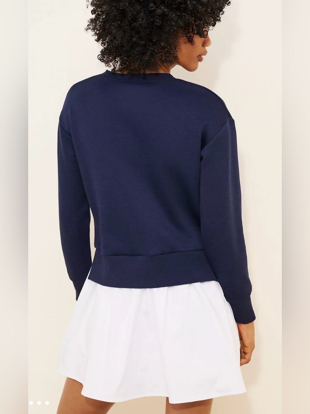 ADDISON BAY Harper Mixed Media Dress navy/white